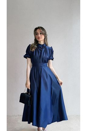 لباس مجلسی و فارغ التحصیلی سرمه ای زنانه ساتن Sheeny - کد 927667987