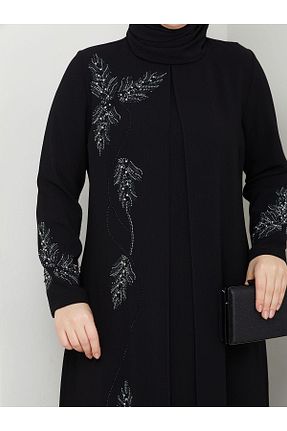 لباس حجاب مشکی زنانه سایز بزرگ ESLEMNUR - کد 902921344