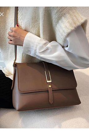 کیف دوشی قهوه ای زنانه چرم مصنوعی cosybag. - کد 937366310