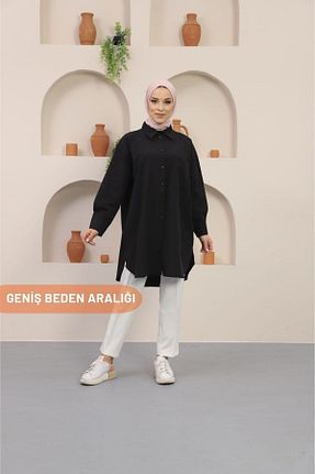 پیراهن حجاب مشکی زنانه سایز بزرگ Patika - کد 307257425