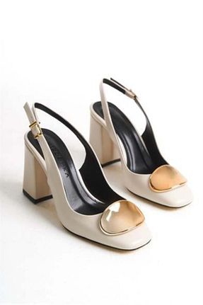 کفش پاشنه بلند کلاسیک بژ زنانه چرم لاکی Zoe3 Style - کد 922554325
