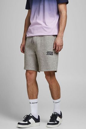 شلوارک و برمودا طوسی مردانه پنبه پلی استر Jack & Jones - کد 831965665