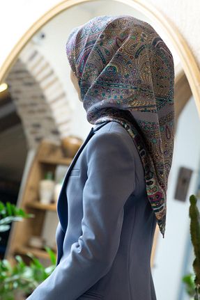 روسری طوسی İpek Tivil Vissona - کد 898184569