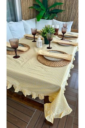 رومیزی زرد پنبه ای Decamor home - کد 846503200
