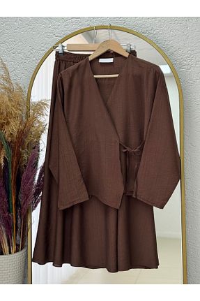 ست بالاتنه و پائین تنه حجاب رنگی زنانه رگولار MİHRA STORE - کد 940986522