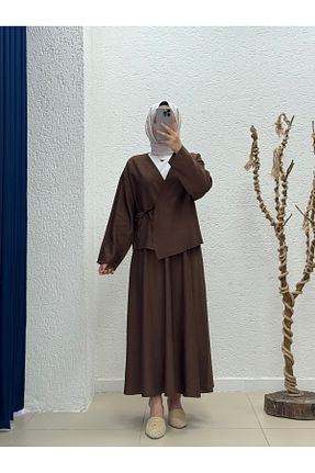 ست بالاتنه و پائین تنه حجاب رنگی زنانه رگولار MİHRA STORE - کد 940986522