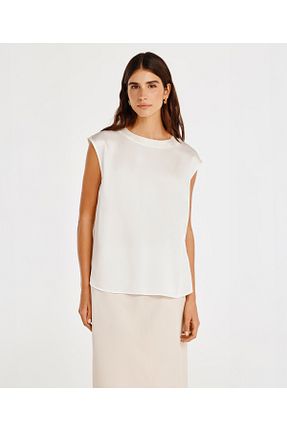 بلوز سفید زنانه رگولار Yargıcı - کد 955664229