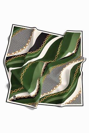 روسری سبز پلی استر VİOLLA - کد 951774472