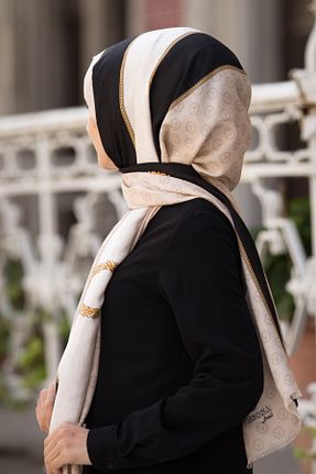 شال بژ زنانه ابریشم Vissona - کد 270690866