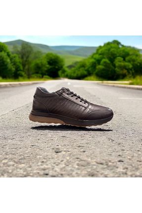 کفش اسنیکر قهوه ای مردانه چرم اصل Greyybull Shoes - کد 897922450