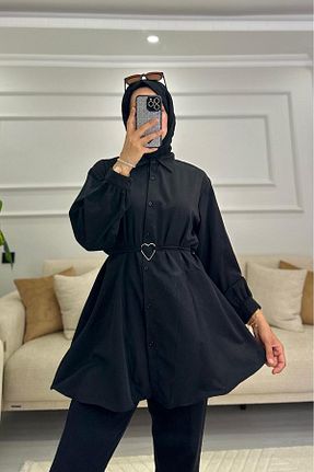 پیراهن حجاب مشکی زنانه رگولار HİFADEN - کد 896738767