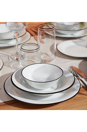 سرویس غذاخوری سفید 6 نفره Decorium - کد 957631864
