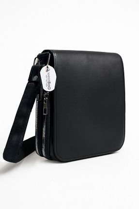 کیف پستچی مشکی زنانه چرم خالص westbag - کد 956373184