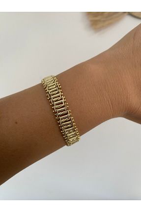 دستبند استیل (فولاد) زرد استیل (فولاد) Kashe Accessuar - کد 956459256