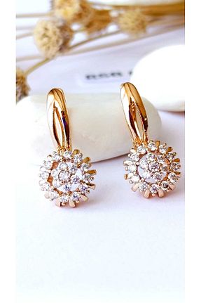 گوشواره استیل (فولاد) زرد زنانه رودیوم RSB Bijuteri - کد 956626710