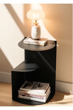میز عسلی مشکی فلزی VoomeDesign - کد 957038341