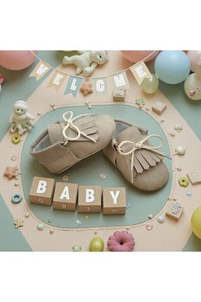 پاپوش بژ بچه گانه چرم مصنوعی Çago kids - کد 957183318