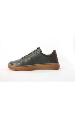 کفش اسنیکر خاکی مردانه چرم اصل maas shoes - کد 957287060