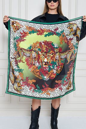 دستمال گردن رنگی زنانه ابریشم D scarf - کد 957290162