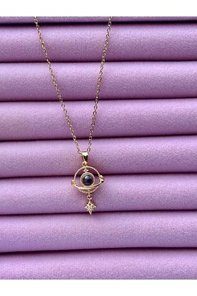 گردنبند استیل ( فولاد ) زرد زنانه استیل (فولاد) Bİ BONCUK - کد 957644398