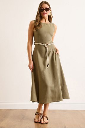 لباس خاکی زنانه بافتنی Olalook - کد 957698803