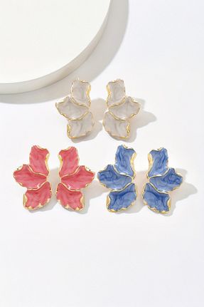 گوشواره جواهر رنگی فلزی Glaren - کد 957725971