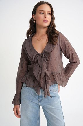 بلوز رنگی زنانه ساده Mixray - کد 958123933