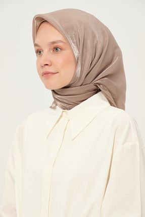 روسری بژ پنبه ای Madame Polo - کد 958138554