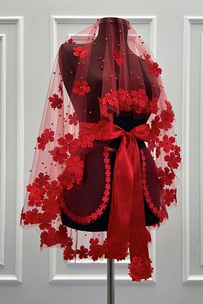 عقد و عروسی و حنابندان قرمز ZEYMERADE - کد 958216364