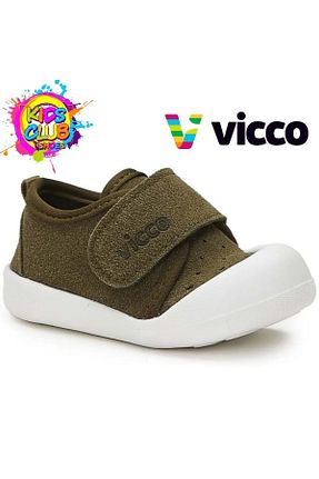 کفش اسنیکر خاکی بچه گانه چسبی Vicco - کد 125748518