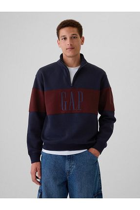 سوئیشرت سرمه ای مردانه چاپی GAP - کد 858976056
