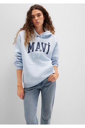 سوئیشرت آبی زنانه Slogan Mavi - کد 850726547
