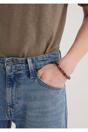 دستبند جواهر قهوه ای مردانه سنگ طبیعی Mavi - کد 849707046