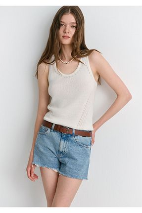 شلوارک و برمودا آبی زنانه فاق بلند Mavi - کد 831506363