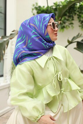 روسری بنفش İpek Tivil Silk Home - کد 833268434