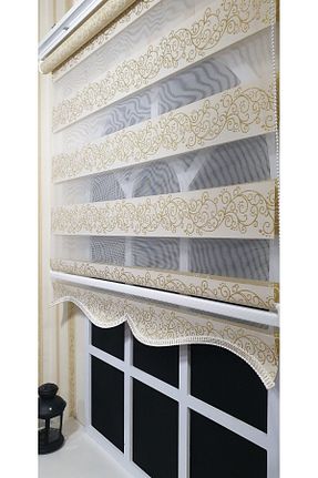 پرده کشوئی طلائی Zebra KORUTEKS - کد 222474925