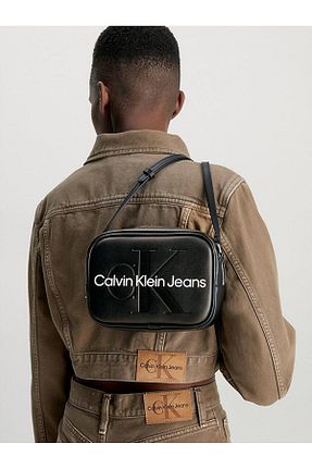کیف دوشی مشکی زنانه پلی اورتان Calvin Klein - کد 358864663