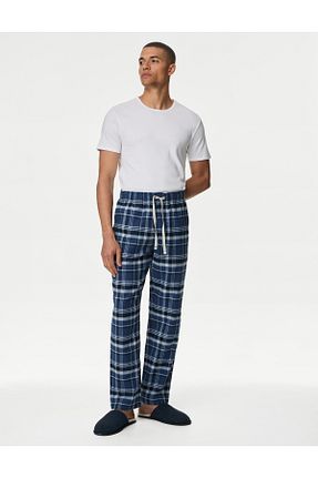پائین تنه راحتی آبی مردانه پنبه ای Marks & Spencer - کد 852781070