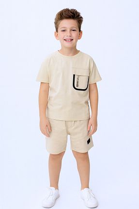 ست بالاتنه و پائین تنه بژ بچه گانه بافت HÇM - کد 927638895