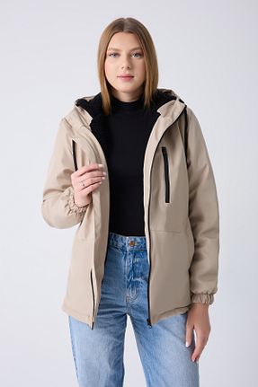 کاپشن بژ زنانه رگولار Montland - کد 883831588