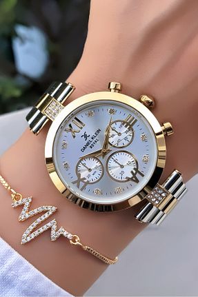 ساعت مچی طلائی زنانه 36-40 میلی متر Daniel Klein - کد 448191792