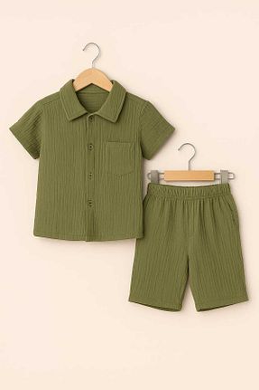 ست بالاتنه و پائین تنه سبز بچه گانه بافتنی My Kids Wear - کد 942222966