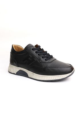 کفش اسنیکر مشکی مردانه چرم اصل Greyybull Shoes - کد 928156745