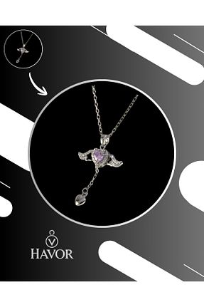 گردنبند استیل ( فولاد ) طوسی زنانه استیل (فولاد) havor - کد 958404523