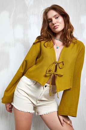 بلوز سبز زنانه ساده minaaise - کد 844288334