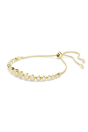 دستبند استیل (فولاد) طلائی زنانه استیل (فولاد) Swarovski - کد 885820211