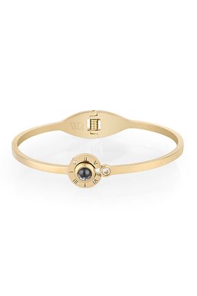 دستبند استیل (فولاد) طلائی زنانه استیل (فولاد) Wesse - کد 131938732
