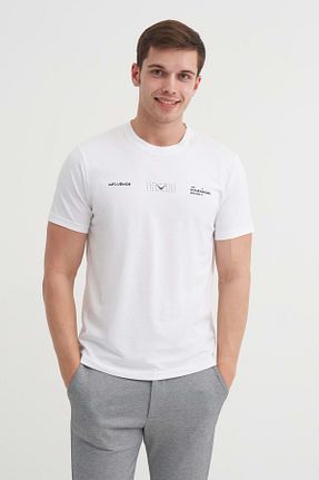 تیشرت سفید مردانه Straight Cazador - کد 899359129