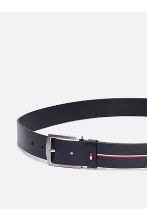 کمربند مشکی مردانه چرم خالص Tommy Hilfiger - کد 882152938