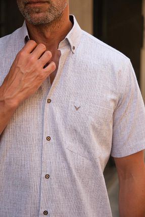 پیراهن قهوه ای مردانه Relaxed Fitmens - کد 937258101